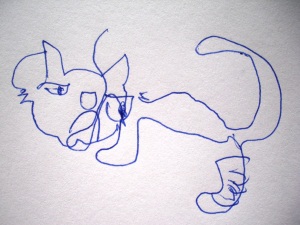 Kugelschreiber auf Zeichenpapier, je ca. 5 x 5 cm Kugelschreiber auf Zeichenpapier 4