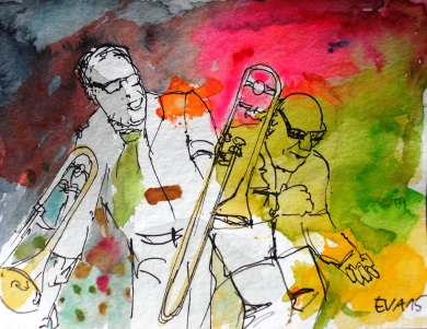 Bewegungsskizze 1, 2012, Mischtechnik auf Transparentpapierrolle 30 x 90 cm Bewegungsskizze 1