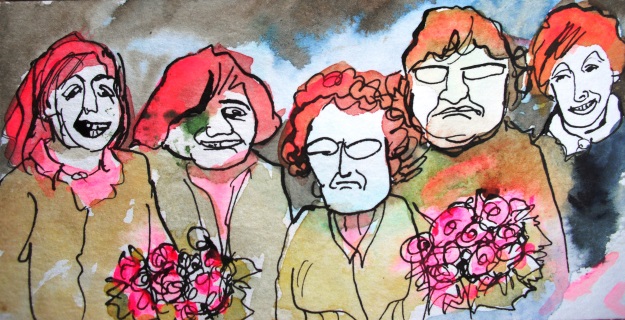 Bewegungsskizze 3, 2012, Mischtechnik auf Transparentpapierrolle 30 x 90 cm Bewegungsskizze 3